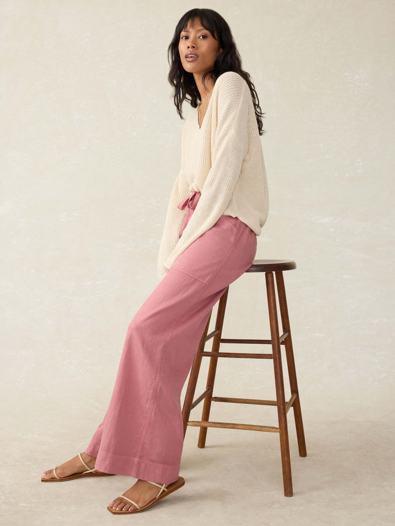 Topanga Drape Pant - Withered Rose