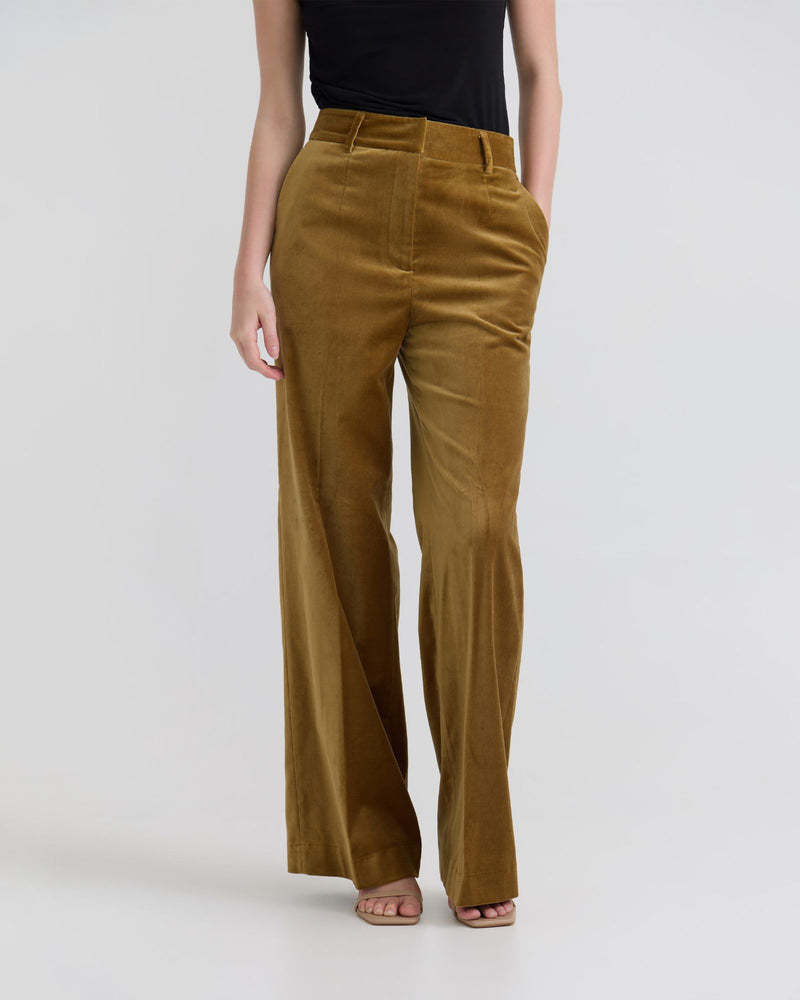 Lydia Stretch Velvet Pants
