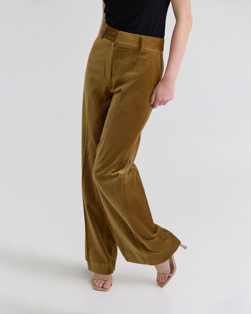 Lydia Stretch Velvet Pants