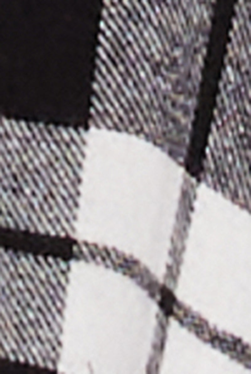 Tabbed Sleeve Plaid Flannel Shirt