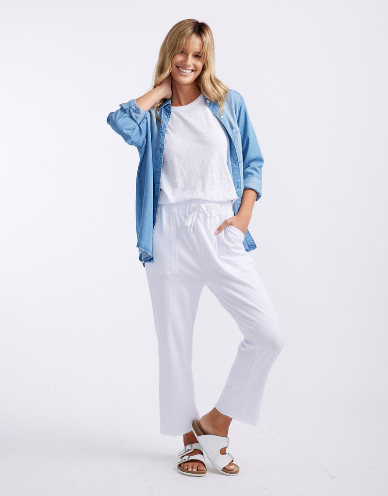 Raw Edge Lounge Pant - White