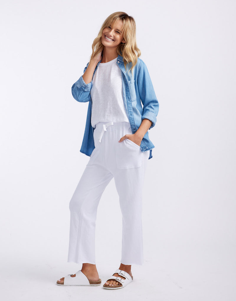 Raw Edge Lounge Pant - White