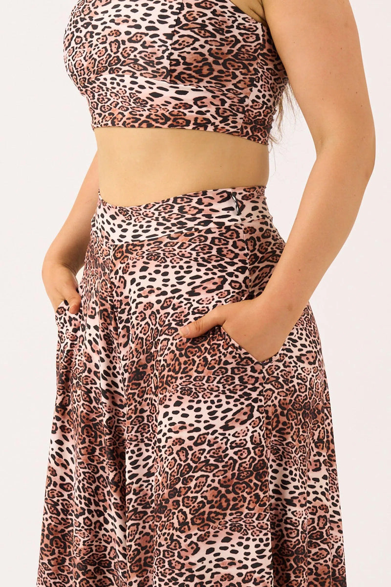 Silky Palazzo Pant With Pocket - Natural Primal Animal