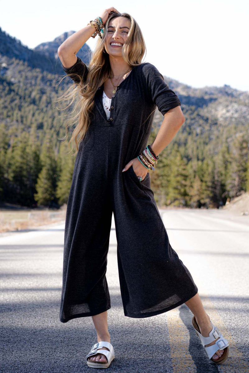 Simply Comfort Jumpsuit - Dark Gray
