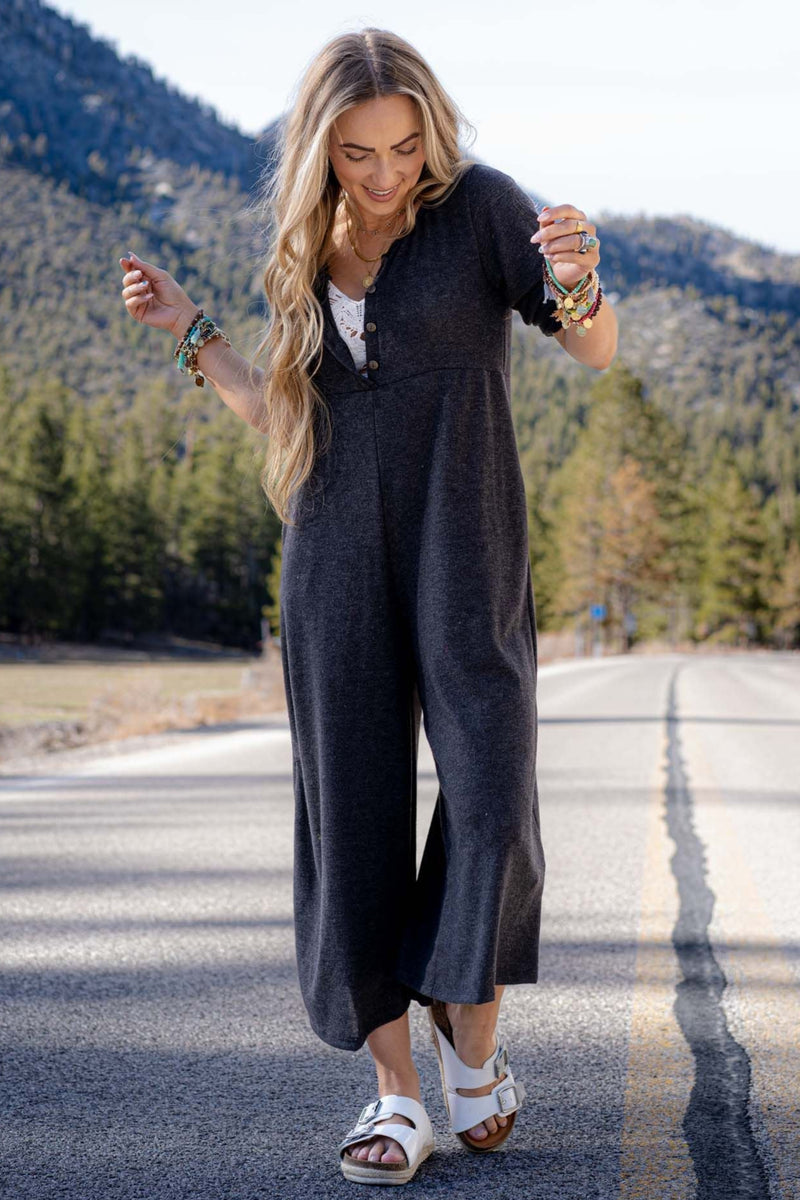 Simply Comfort Jumpsuit - Dark Gray