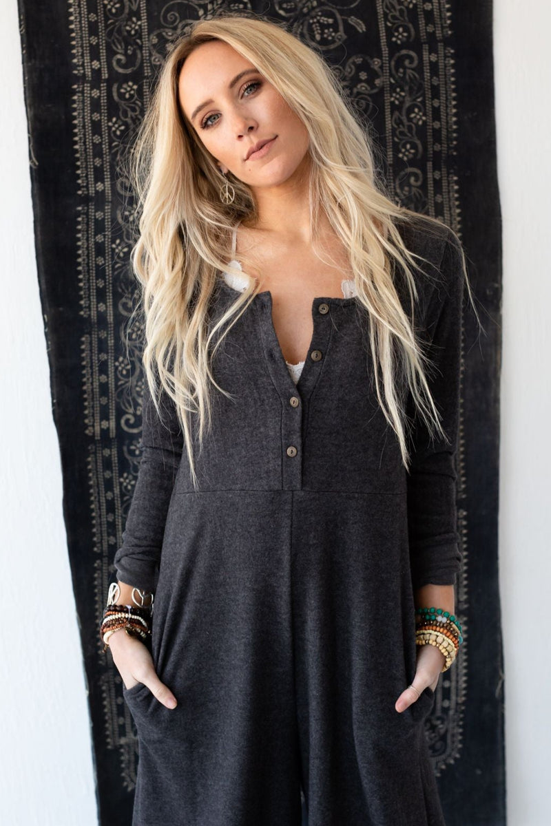 Simply Comfort Jumpsuit - Dark Gray