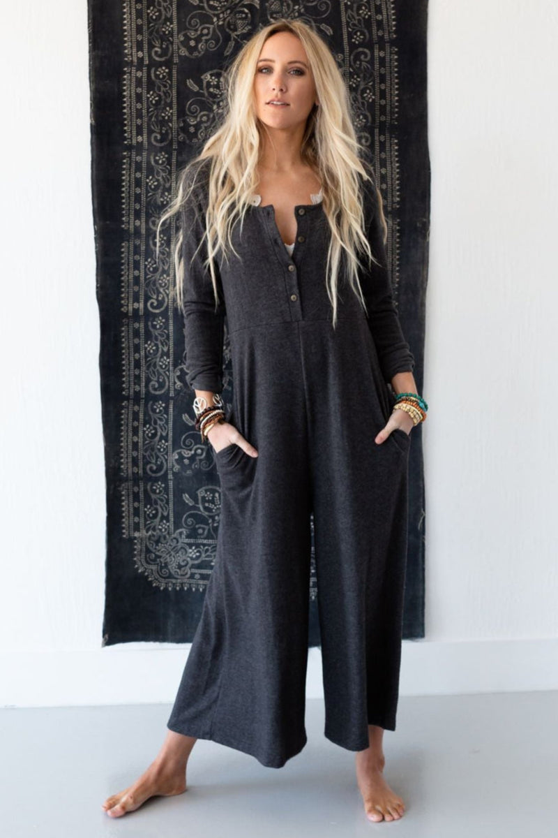 Simply Comfort Jumpsuit - Dark Gray