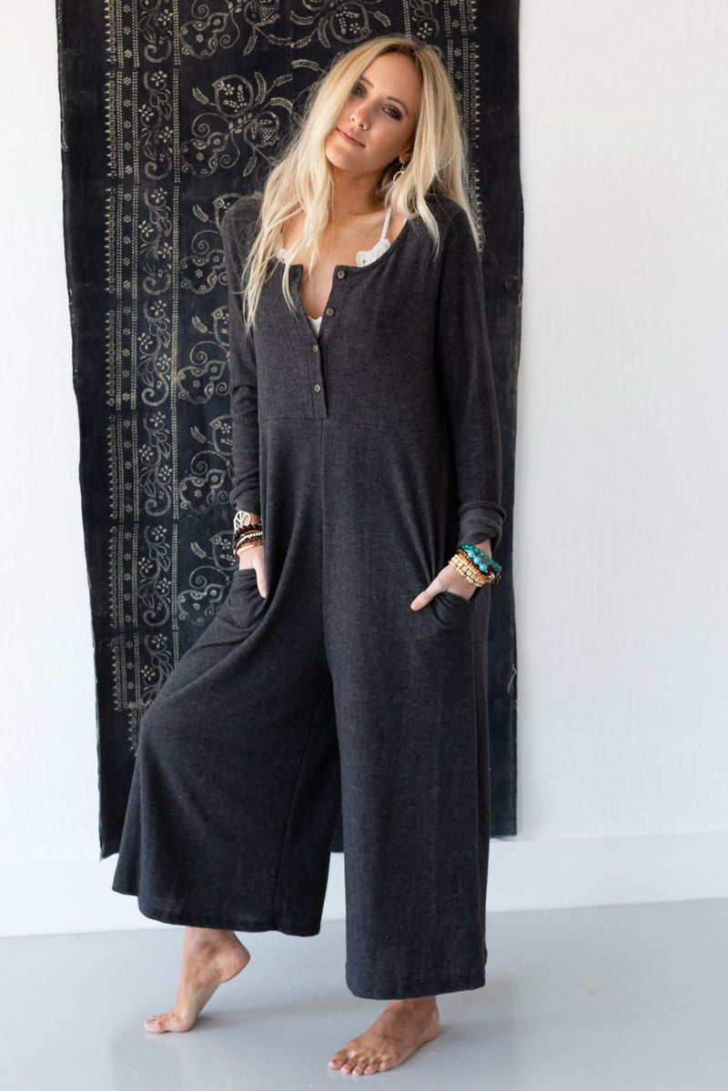 Simply Comfort Jumpsuit - Dark Gray