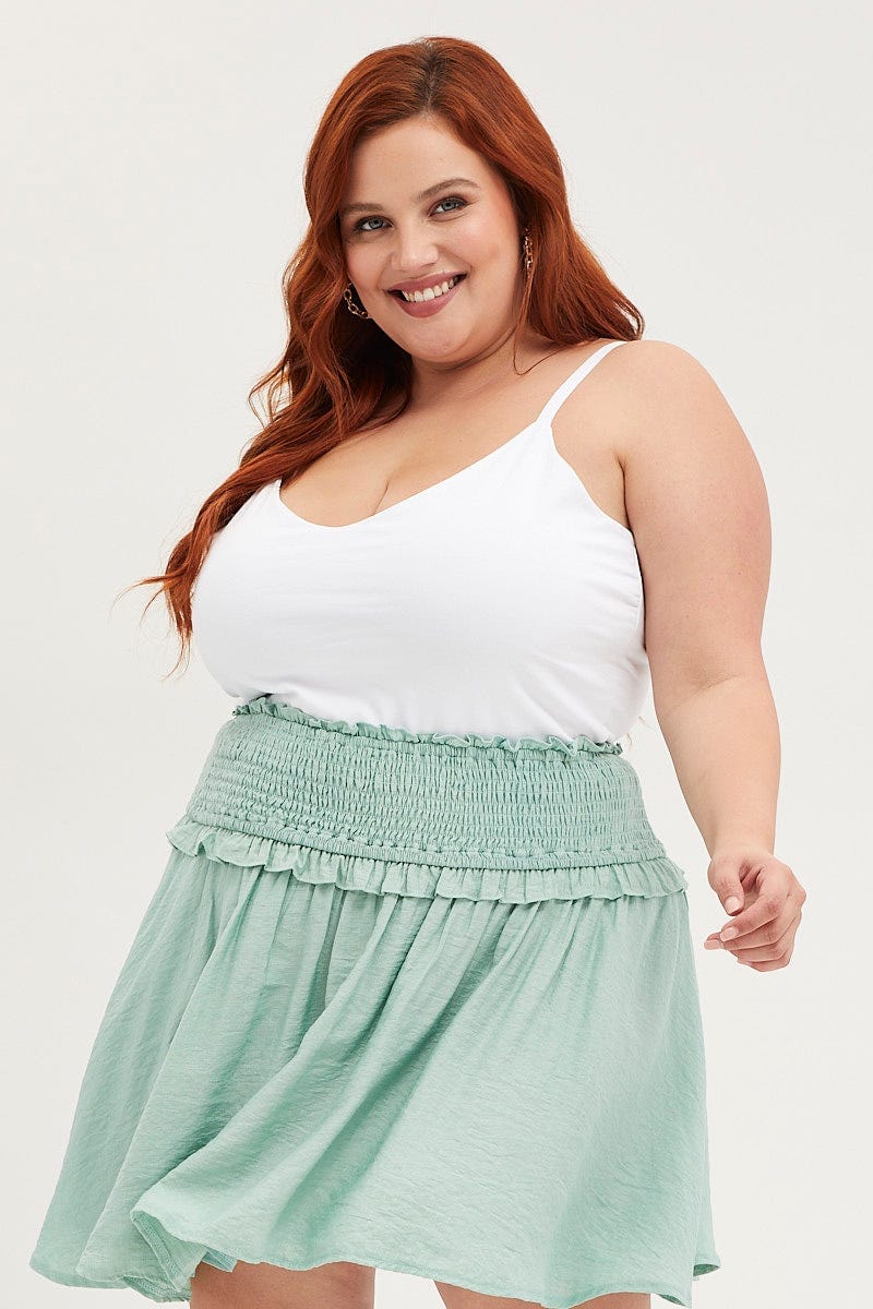 White Singlet Top V-neck Cotton