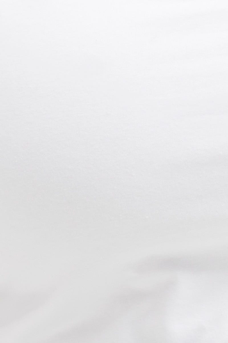 White Singlet Top V-neck Cotton