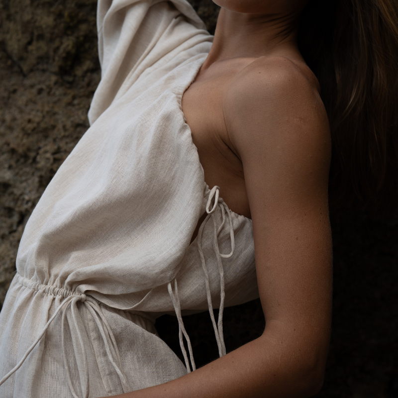 ATHENA - NATURAL Linen Jumpsuit
