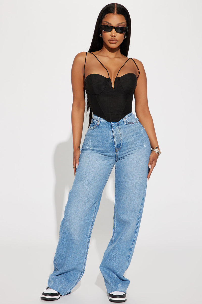 Sara Corset Top - Black