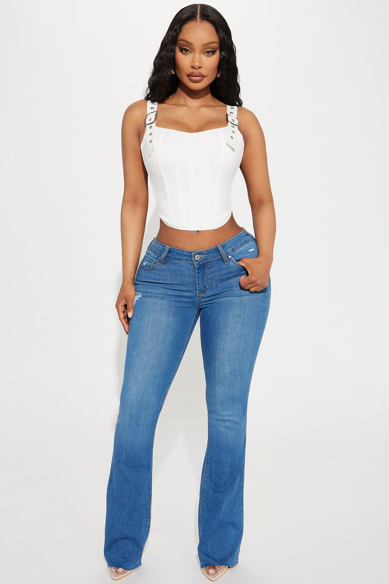 The Night We Met Corset Top - White