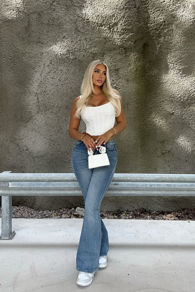 The Night We Met Corset Top - White