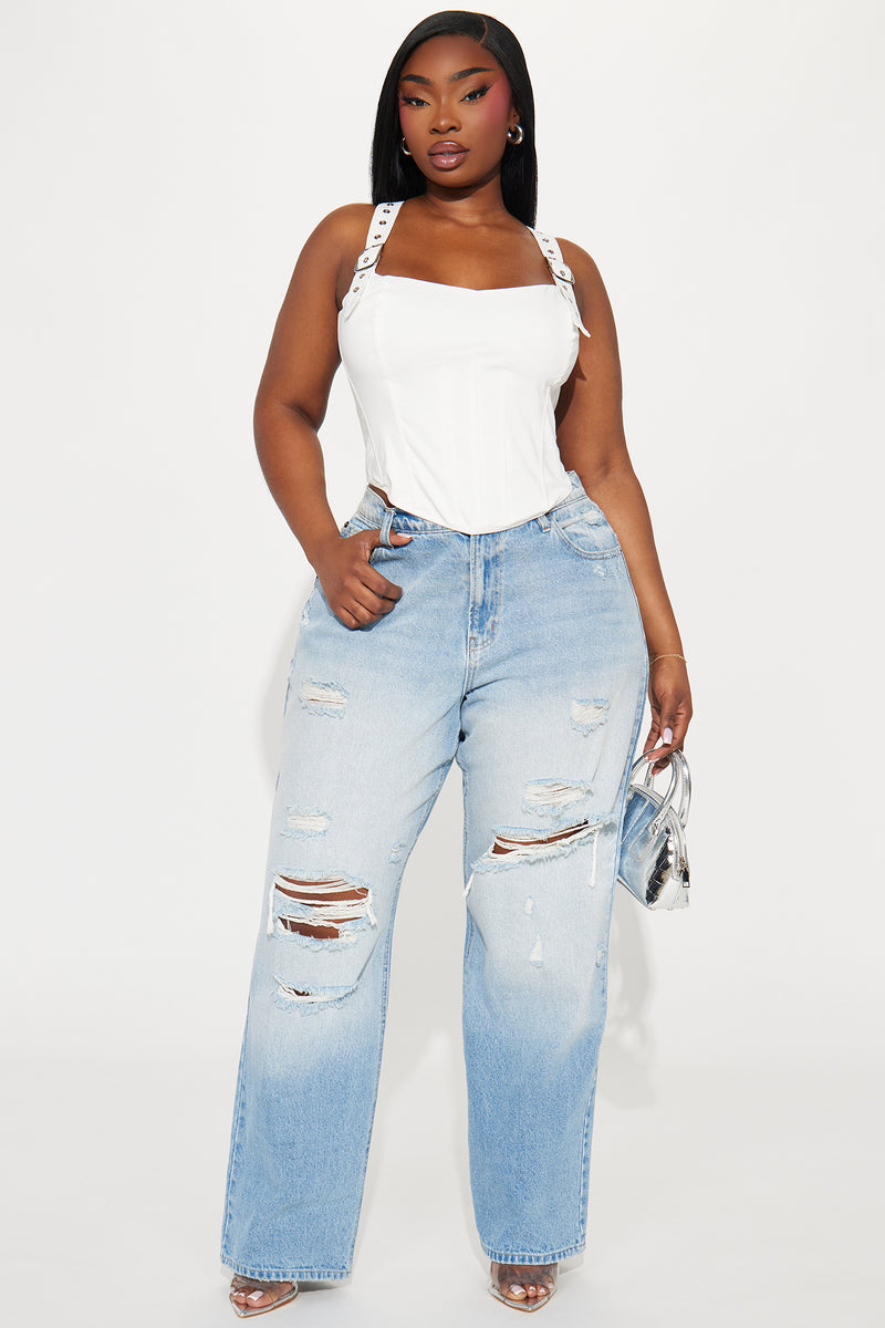 The Night We Met Corset Top - White