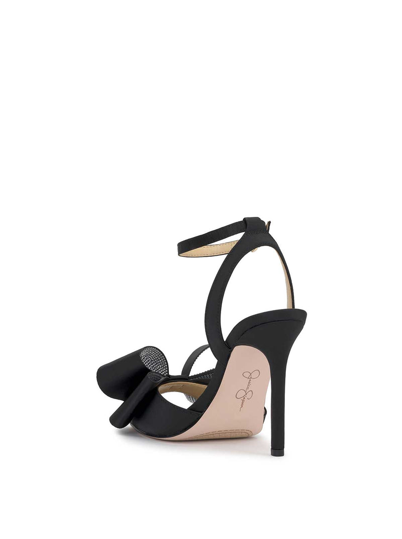 Olivine High Heel in Black & Silver