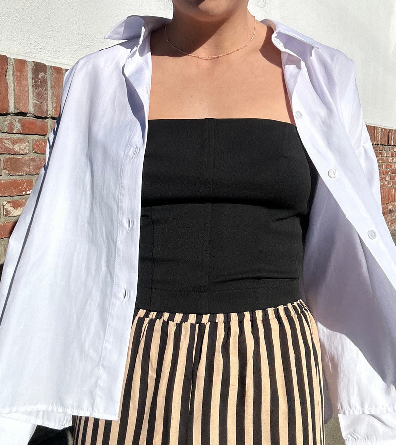 FLORA CORSET TOP BLACK