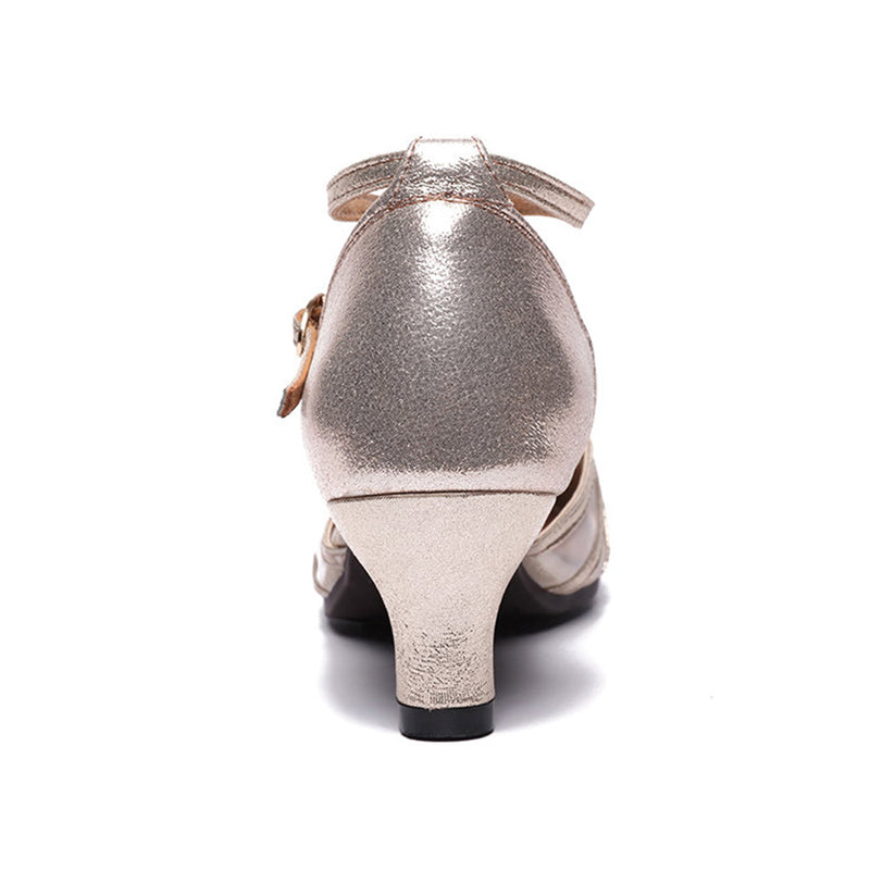 Women's Leatherette 3.5cm/5cm Heels Closed Toe Rubber Sole Ballroom Dance Shoes Modern Shoes