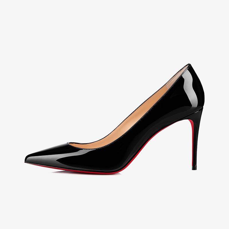 Patent Leather Pointed Pumps 80 mm Heel