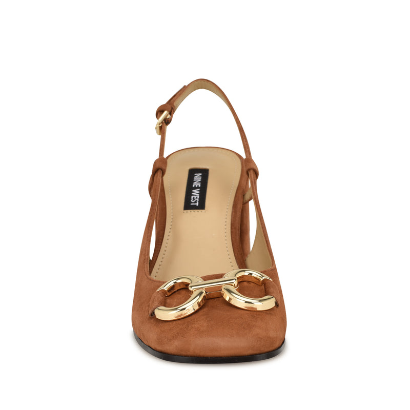 Cast Block Heel Slingback Pumps