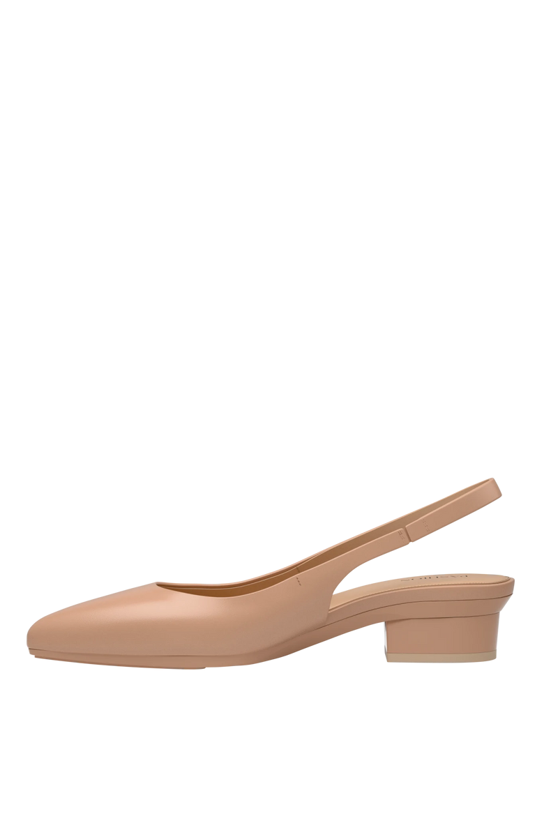 The Slingback - Latte Leather Flat - FINAL SALE