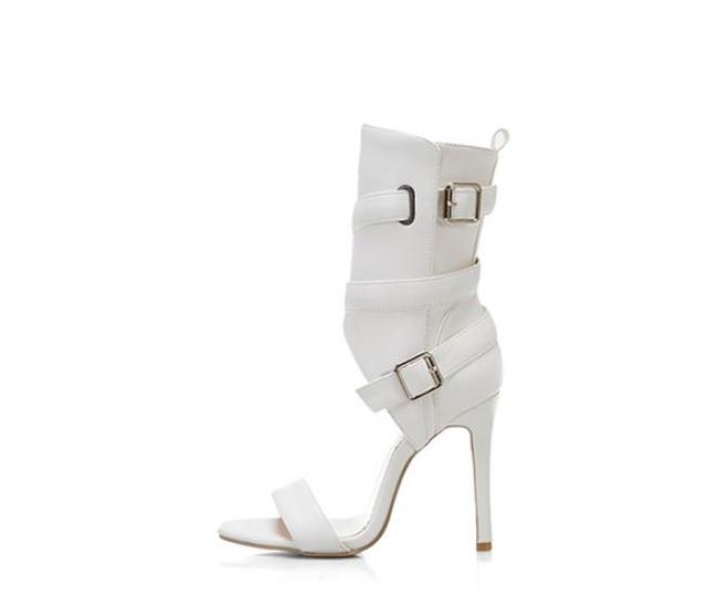 High heel buckle drag queen sandals - Plus Size