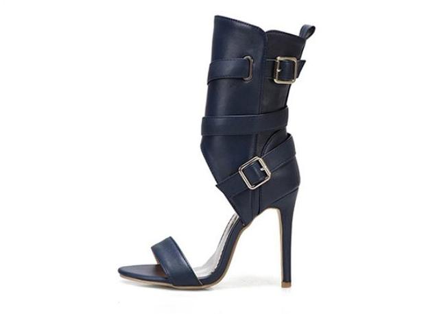 High heel buckle drag queen sandals - Plus Size