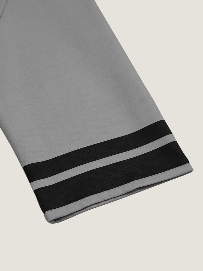 Plus Size Colorblocked Trim Half Sleeve Men's Set