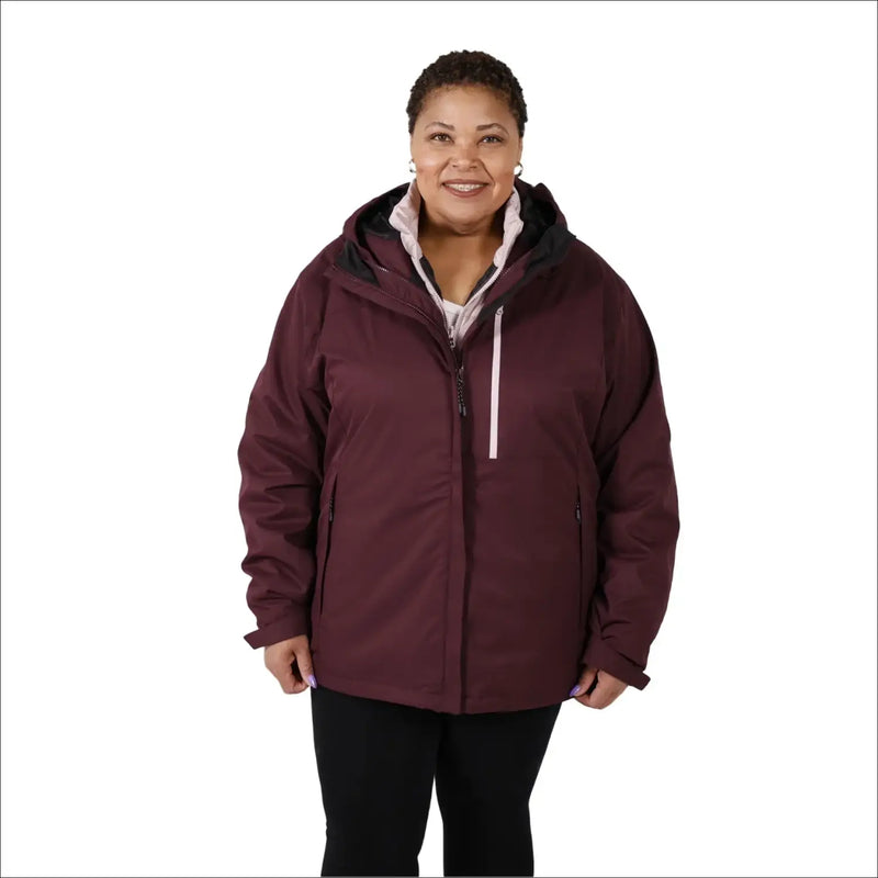 Women’s Plus Size 1X-6X Winter Down Alternative 3in1 Coat Jacket Snow Country Outerwear Alps