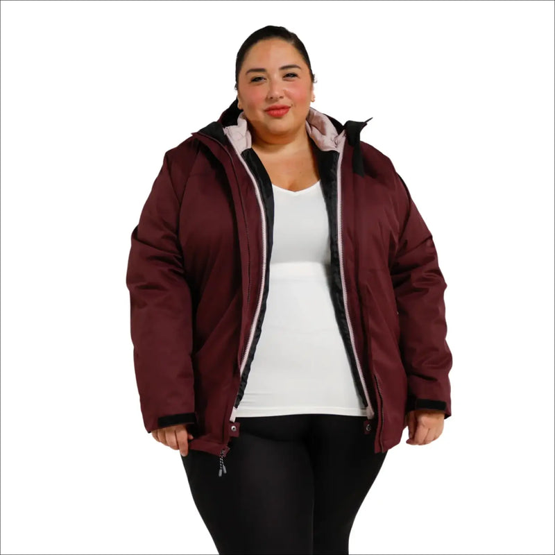 Women’s Plus Size 1X-6X Winter Down Alternative 3in1 Coat Jacket Snow Country Outerwear Alps