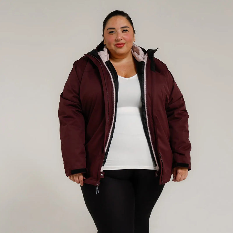 Women’s Plus Size 1X-6X Winter Down Alternative 3in1 Coat Jacket Snow Country Outerwear Alps