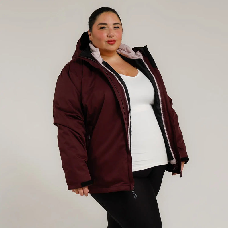 Women’s Plus Size 1X-6X Winter Down Alternative 3in1 Coat Jacket Snow Country Outerwear Alps