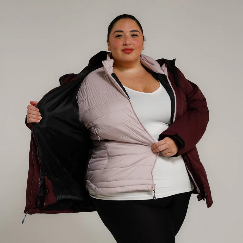 Women’s Plus Size 1X-6X Winter Down Alternative 3in1 Coat Jacket Snow Country Outerwear Alps