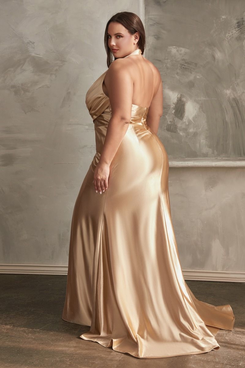 Cinderella Divine CH079C Plus Size Long Formal Prom Gown