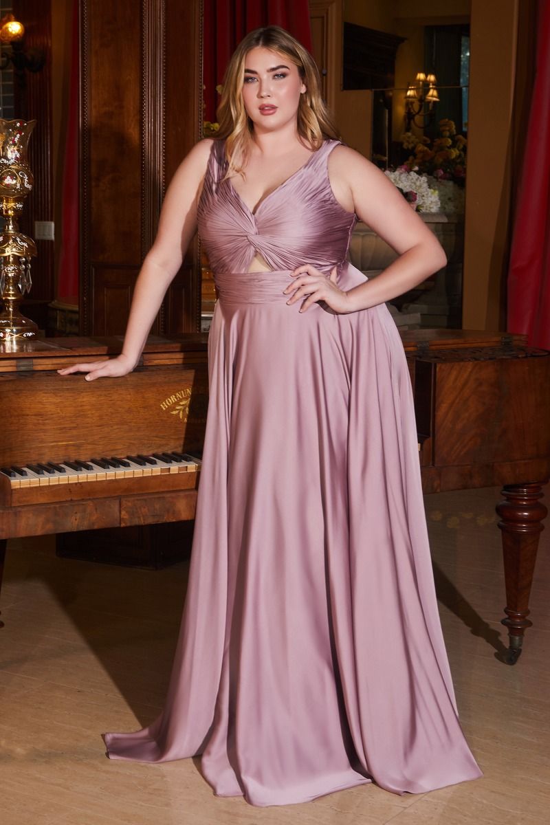 Cinderella Divine 7497C Long Formal Prom Plus Size Dress