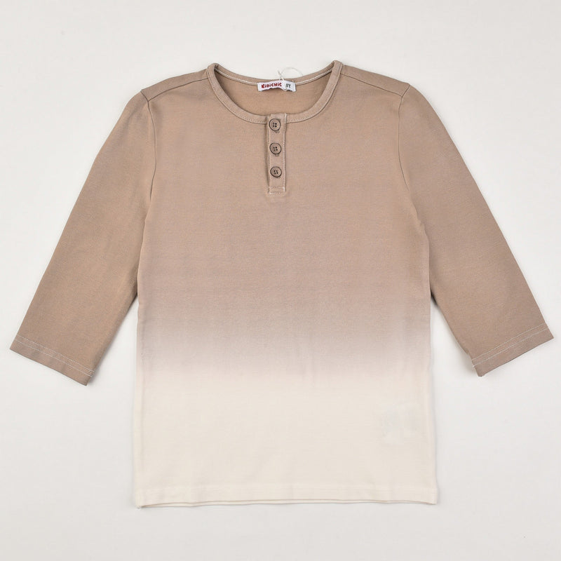Dip Dye Henley Tee