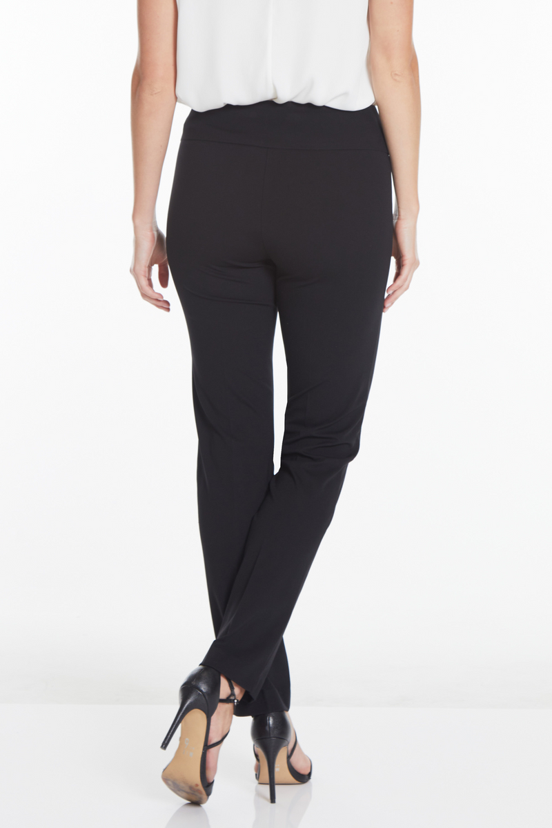 Plus Size Black Elastic Waist Ankle Pants