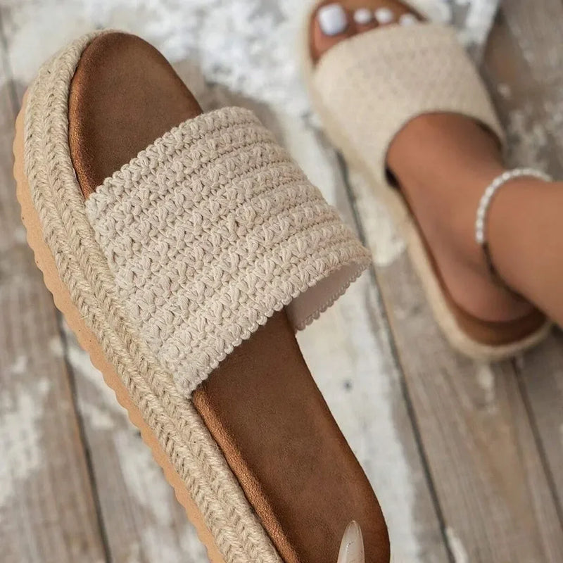 Hemp Sandals 2025 – Plus Size Thick Sole Sandals for Spring and Summer