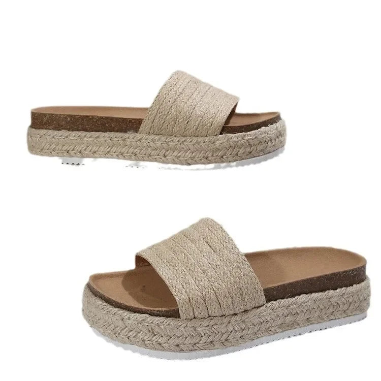 Hemp Sandals 2025 – Plus Size Thick Sole Sandals for Spring and Summer