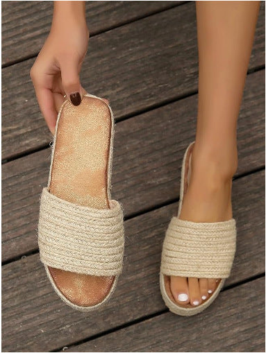 Hemp Sandals 2025 – Plus Size Thick Sole Sandals for Spring and Summer