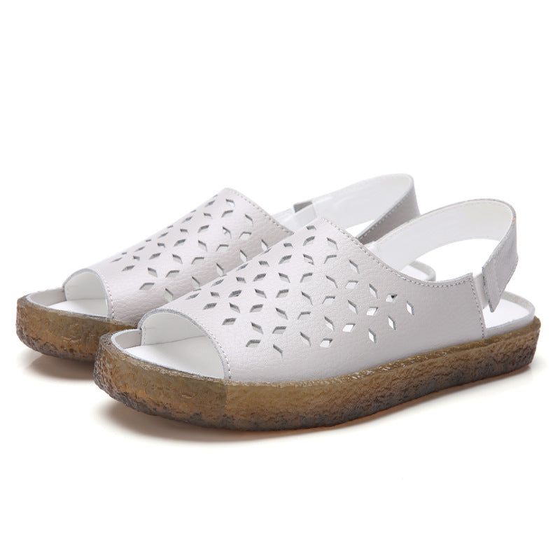 Hollow-out Plus Size Women's Sandals Korean Style Sandals Pregnant Women