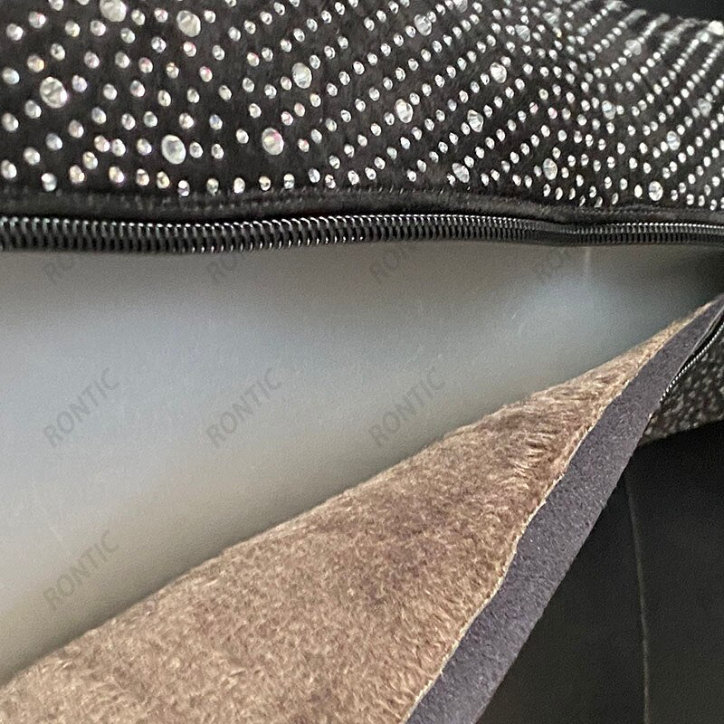 Galaxy - Drag Queen Custom Color Rhinestone Platform Boots - Plus Size