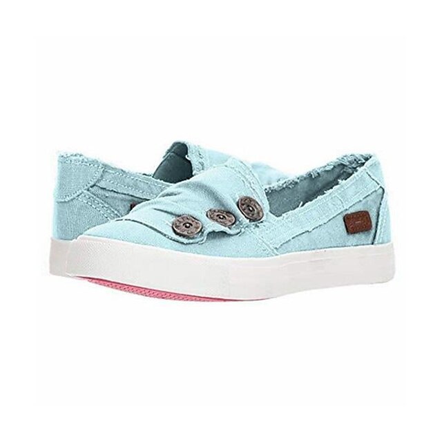 Vintage Canvas Slip-On Sneakers for Women - Plus Size Comfortable Daily Walking Shoes