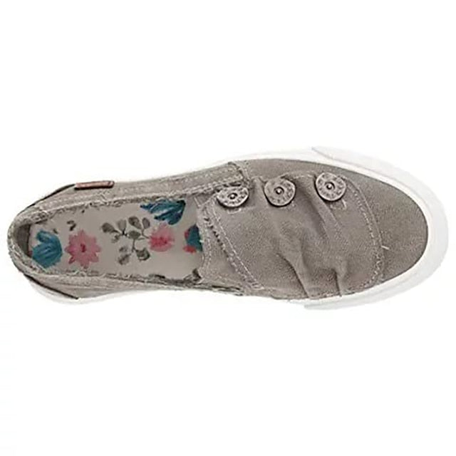 Vintage Canvas Slip-On Sneakers for Women - Plus Size Comfortable Daily Walking Shoes