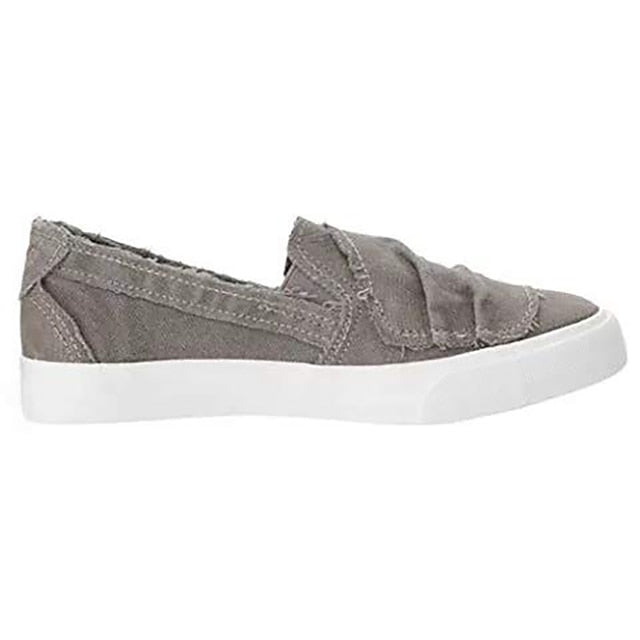 Vintage Canvas Slip-On Sneakers for Women - Plus Size Comfortable Daily Walking Shoes