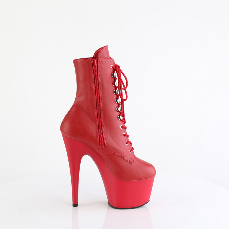 Pleaser Adore-1020 Red PU Boots
