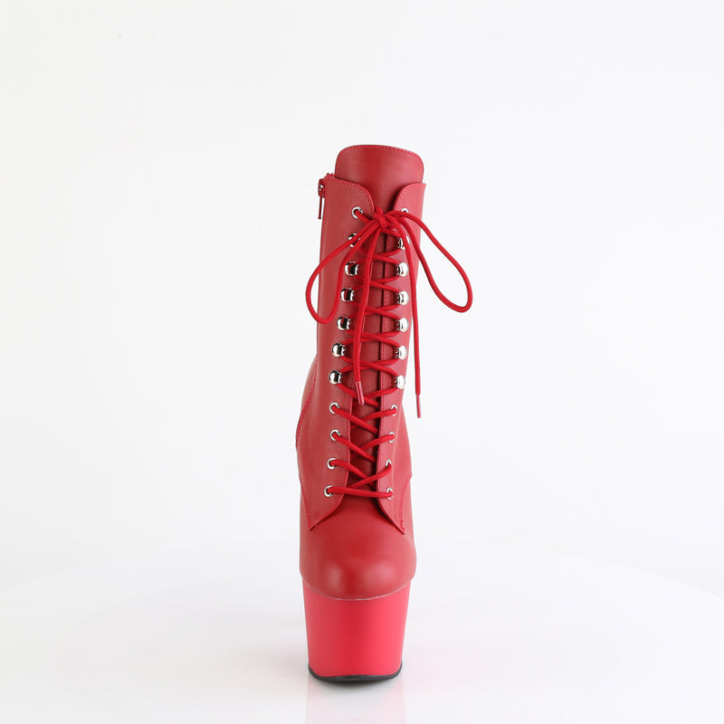 Pleaser Adore-1020 Red PU Boots