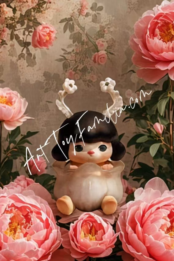 Pucky Ink Flowers Figurine - 墨水花吊卡