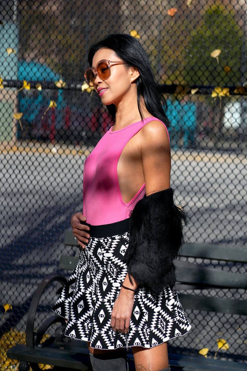 Solid Low Side High Cut Skinny Bodysuit