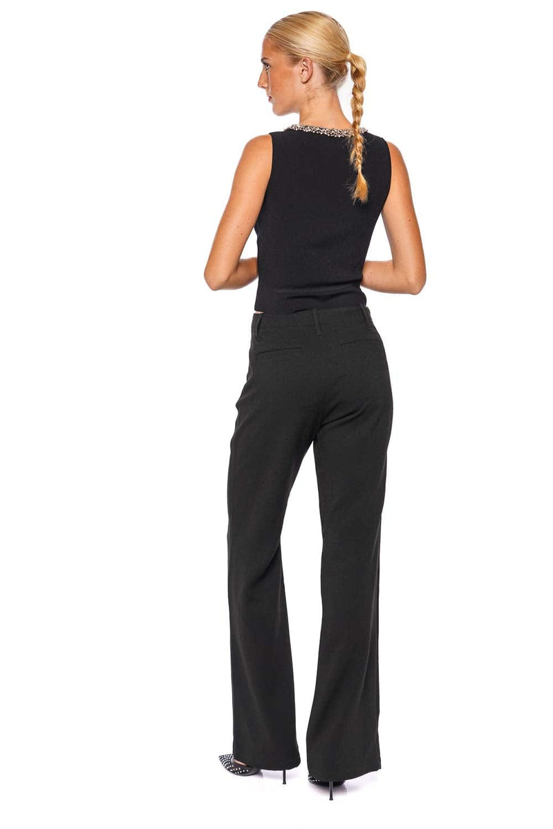 Marceline Black Crystal Embellished Tank